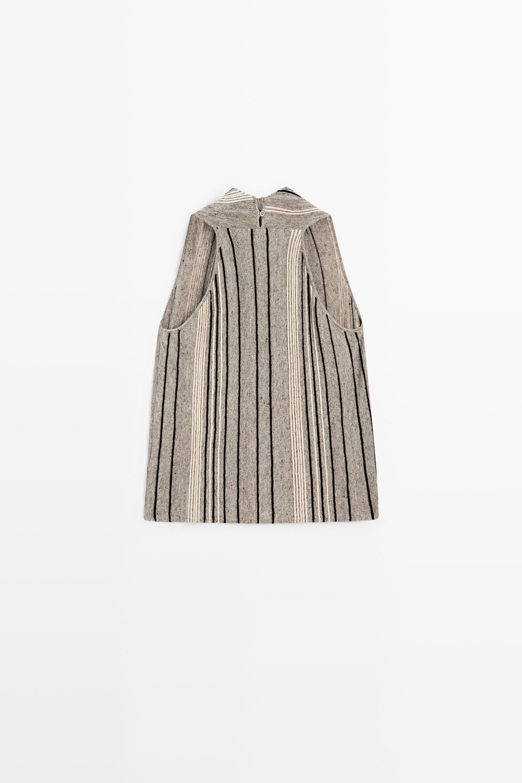 Linen blend top with draped neckline